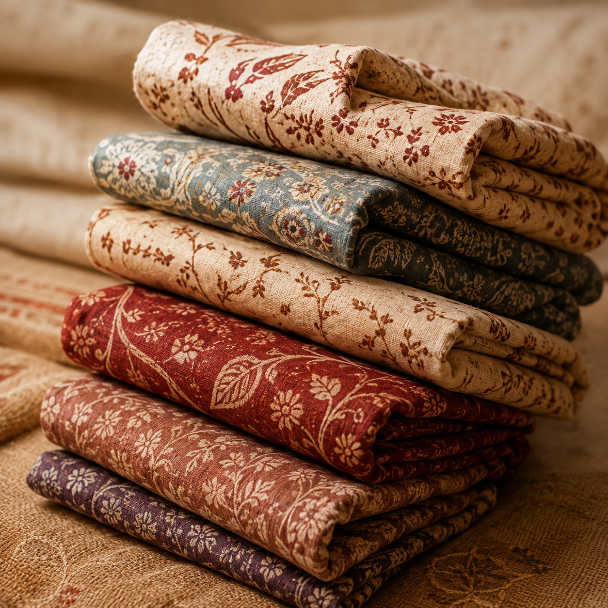Premium cotton fabric with floral print