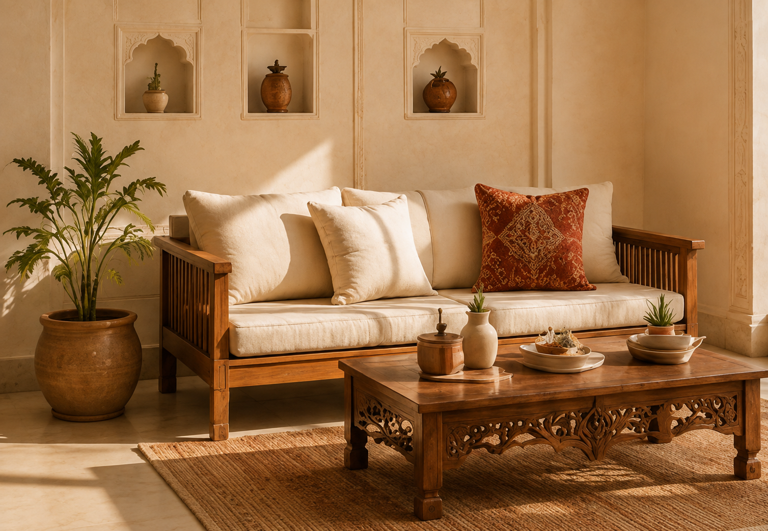 Traditional Jaipur interior with SWAROOP ethnic wear styling